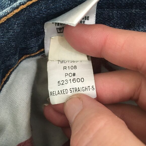 Lucky Brand Mens Blue Denim Relaxed Straight Leg Jeans, 2012 34 Short - Picture 11 of 11